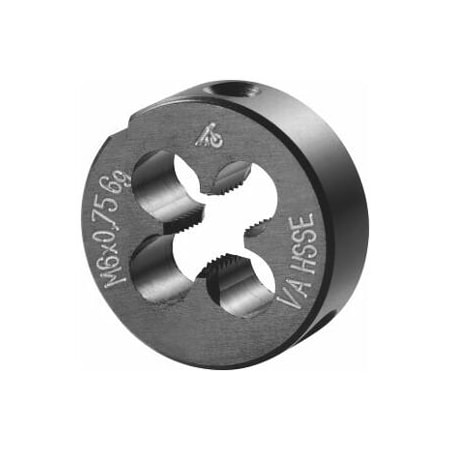 Holex M6X0.75 HSS-E Round Die, Closed/Pre-Slit Form 141075 6X0,75